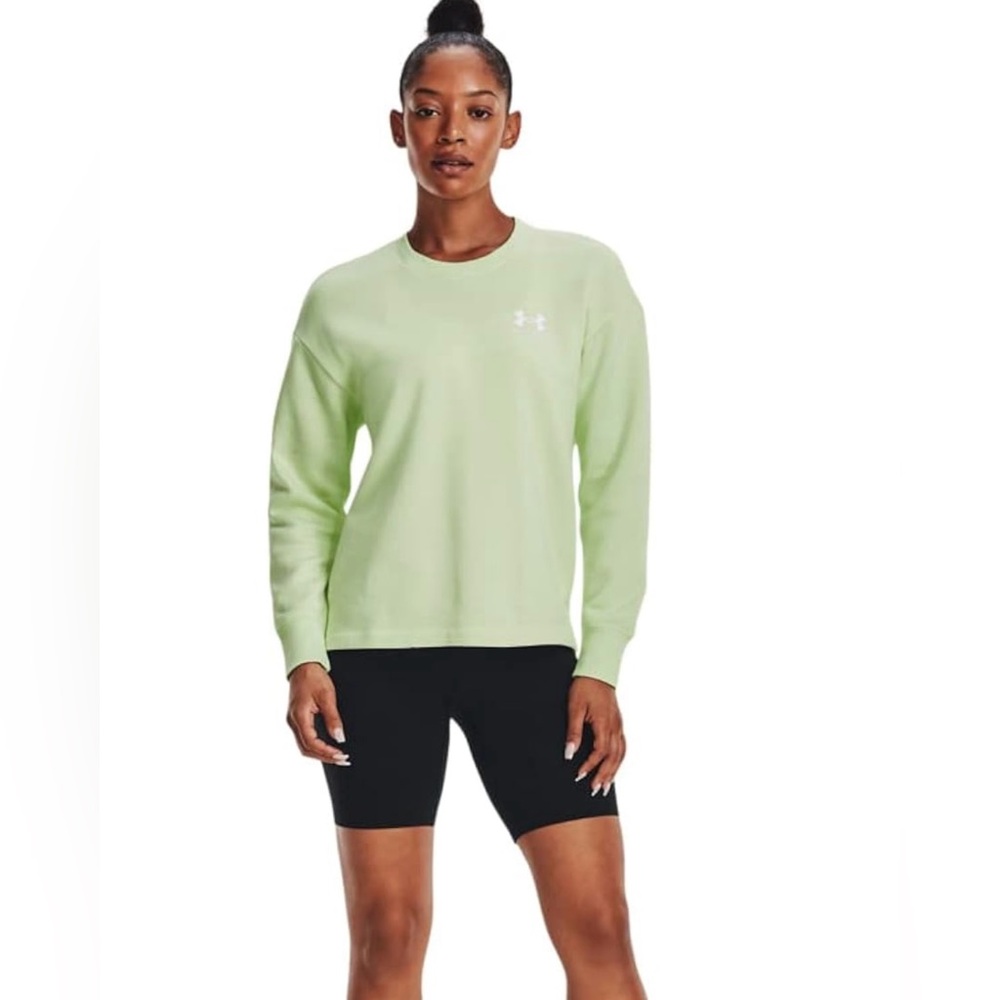 Under Armour Women's Rival Fleece Oversized Crew Size Large - Picture 6 of 9